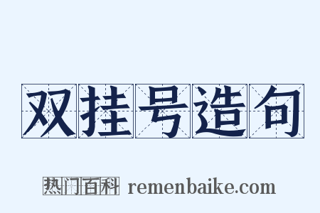 双挂号造句是什么意思的图片